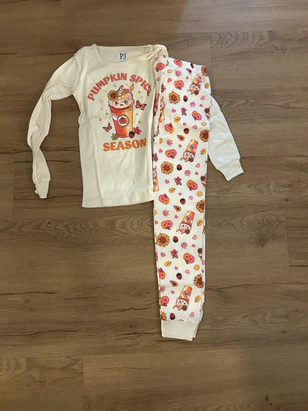 Cream Pumpkin Spice Kids Pajama Set - NWT